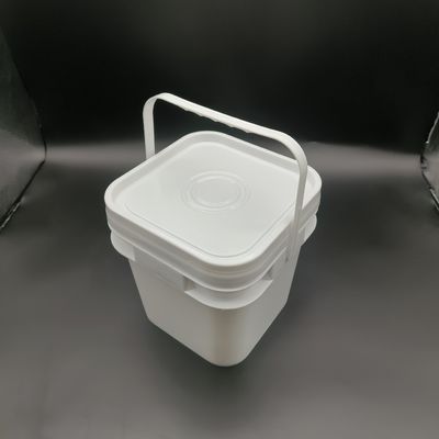 ODM OEM ถังพลาสติกสแควร์ 10 ลิตรที่มีมือ ทนต่อสารเคมี