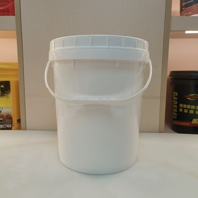 มีความสามารถในการสะสมสูง กระปุกสีขาวธรรมดา 5 แกลลอน พร้อมฝาปิด Bpa ฟรี