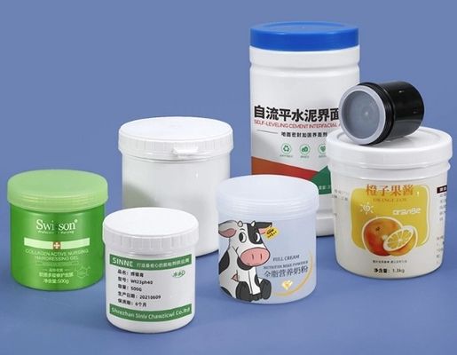OEM ODM 1-25 ลิตร ถังเก็บอาหารสีขาวที่มีสกรูบนฝา