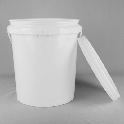 ถังสีขาว 20 ลิตรที่มีฝาปิด BPA ฟรี FDA อนุมัติ