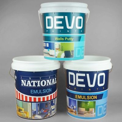 OEM ODM สีผิวเรียบ ถังพลาสติกด้วยฝาทน UV